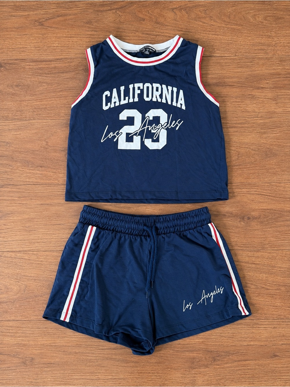 Fashion Nova Navy Blue & White 'California 23'